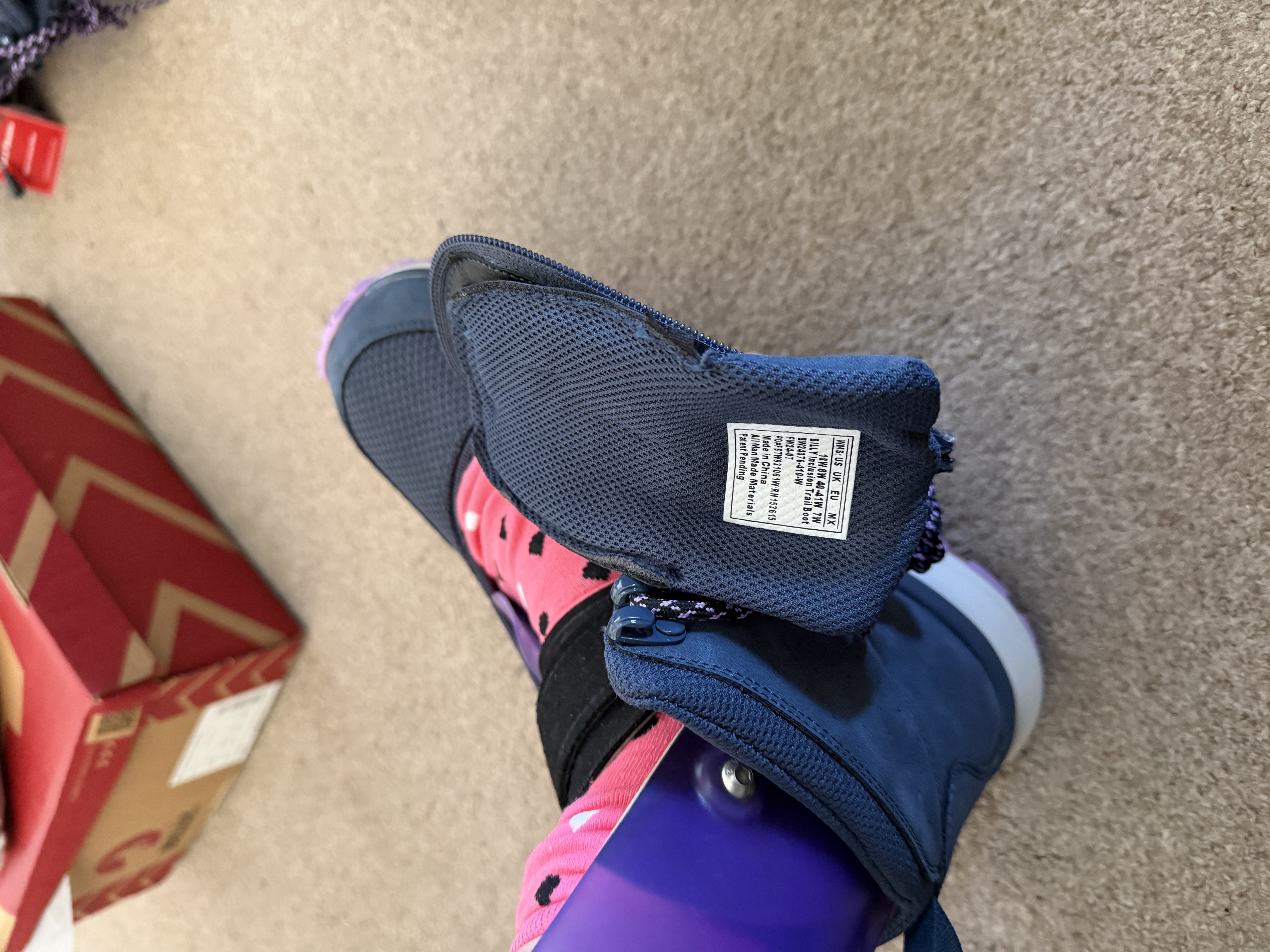 Close up of Kaye wearing the shoes.